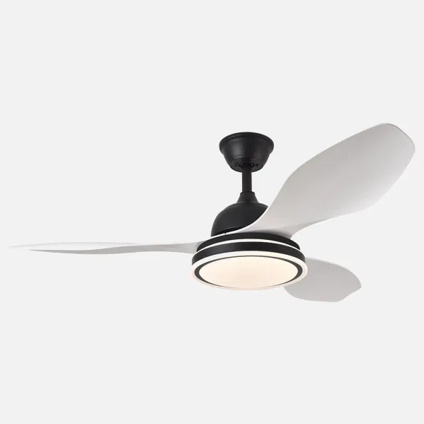 Ventilador 48w Dc Datoo Negro 3 Aspas Blancas  6 Vel. 33/48x122x122cm 3 Color C/remoto,memoria Y Temp.4080lm