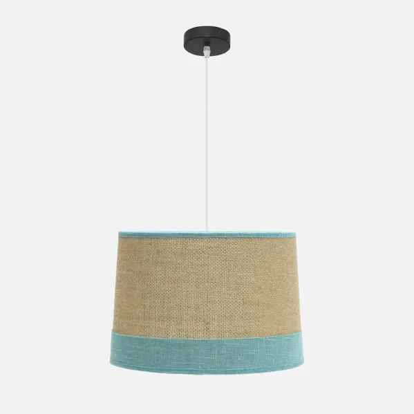 Colgante Tietar 1xe27 Saco/turquesa  Regx40x40 Cm