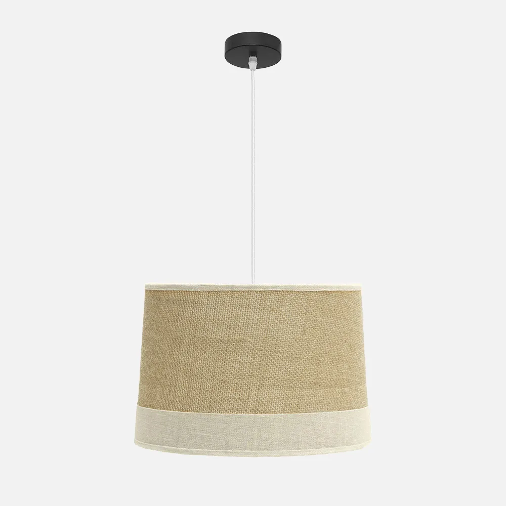 186694015 - Colgante Tietar 1xe27 Saco/beis  Regx40x40 Cm