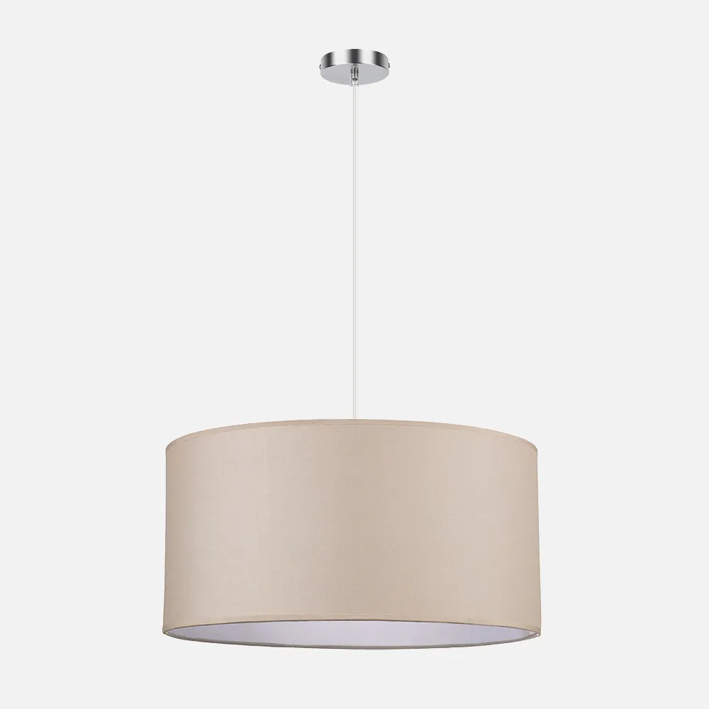 157695015 - Colgante Chanza 3xe27 Cromo/beis Regx50x50 Cm
