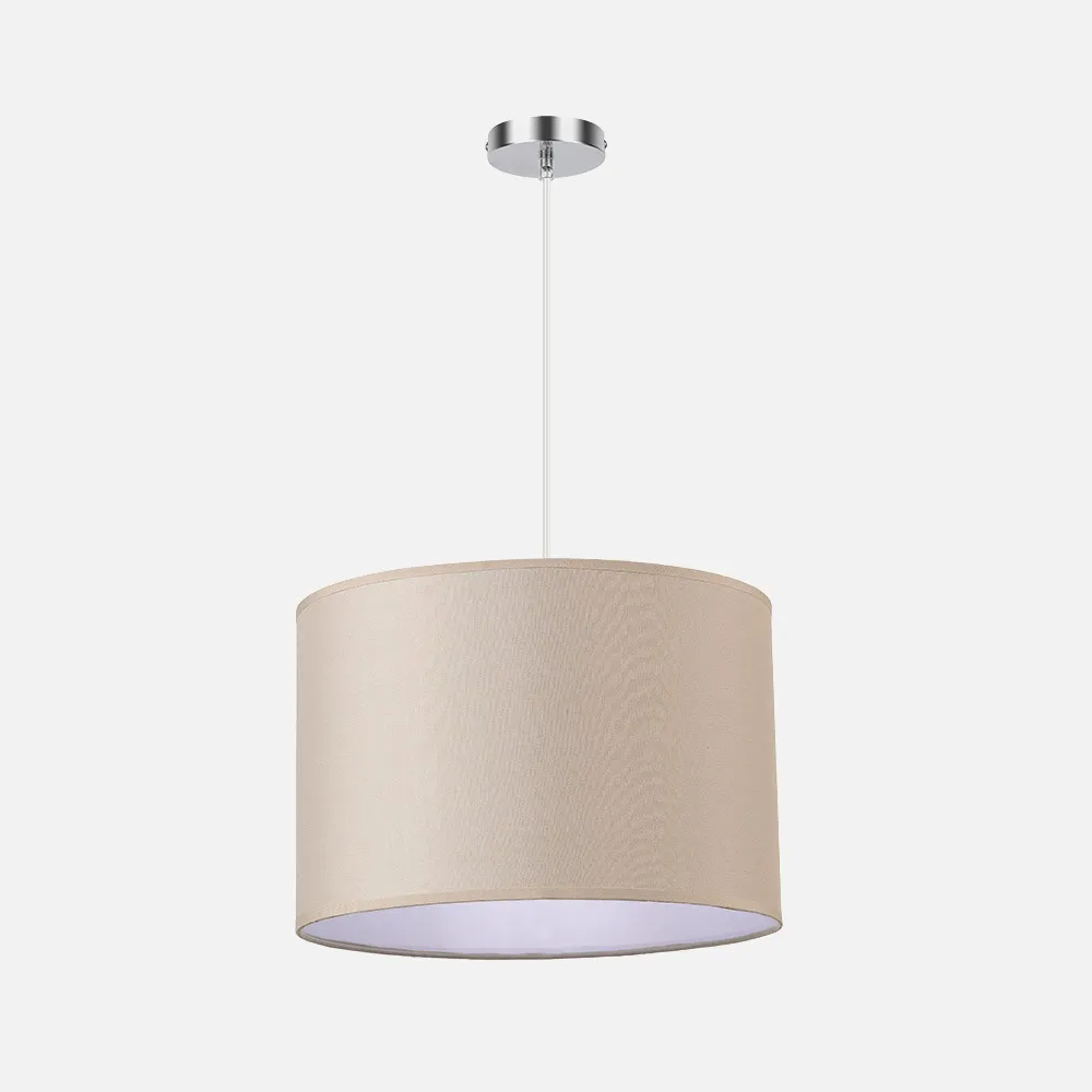 157693015 - Colgante Chanza 1xe27 Cromo/beis Regx30x30 Cm