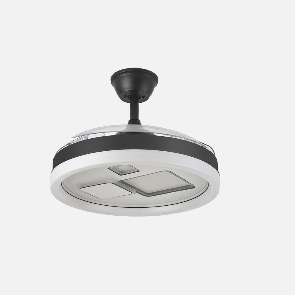 Ventilador Dc Jandula 72w 6120lm Negro/blanco 3 Aspas Desplegables 32/47x50/107d. 3 Colores C/remoto+temporizador+memoria