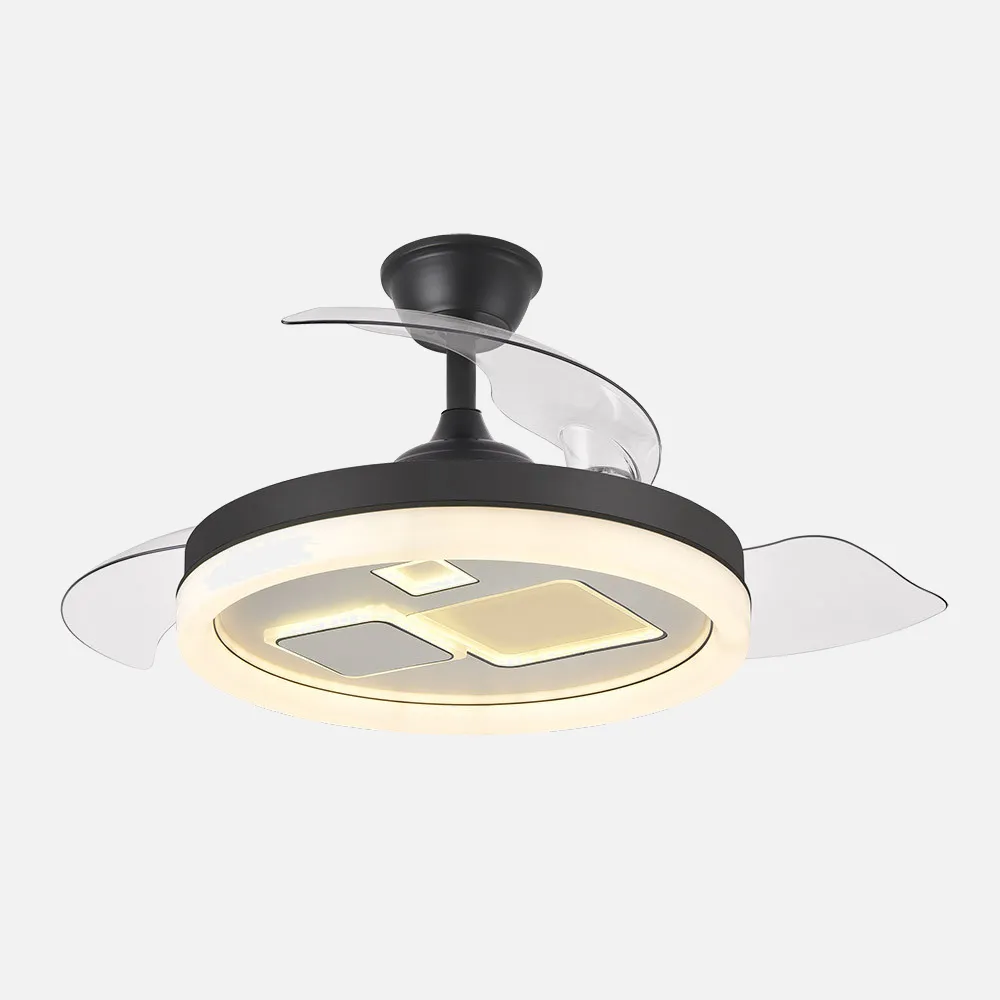 Ventilador Dc Jandula 72w 6120lm Negro/blanco 3 Aspas Desplegables 32/47x50/107d. 3 Colores C/remoto+temporizador+memoria