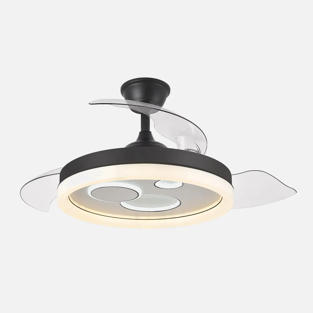 Ventilador Dc Turia 72w 6120lm Negro/blanco 3 Asp.desp. 32/47x50/110d. 3 Colores C/remoto+temporizador+memoria