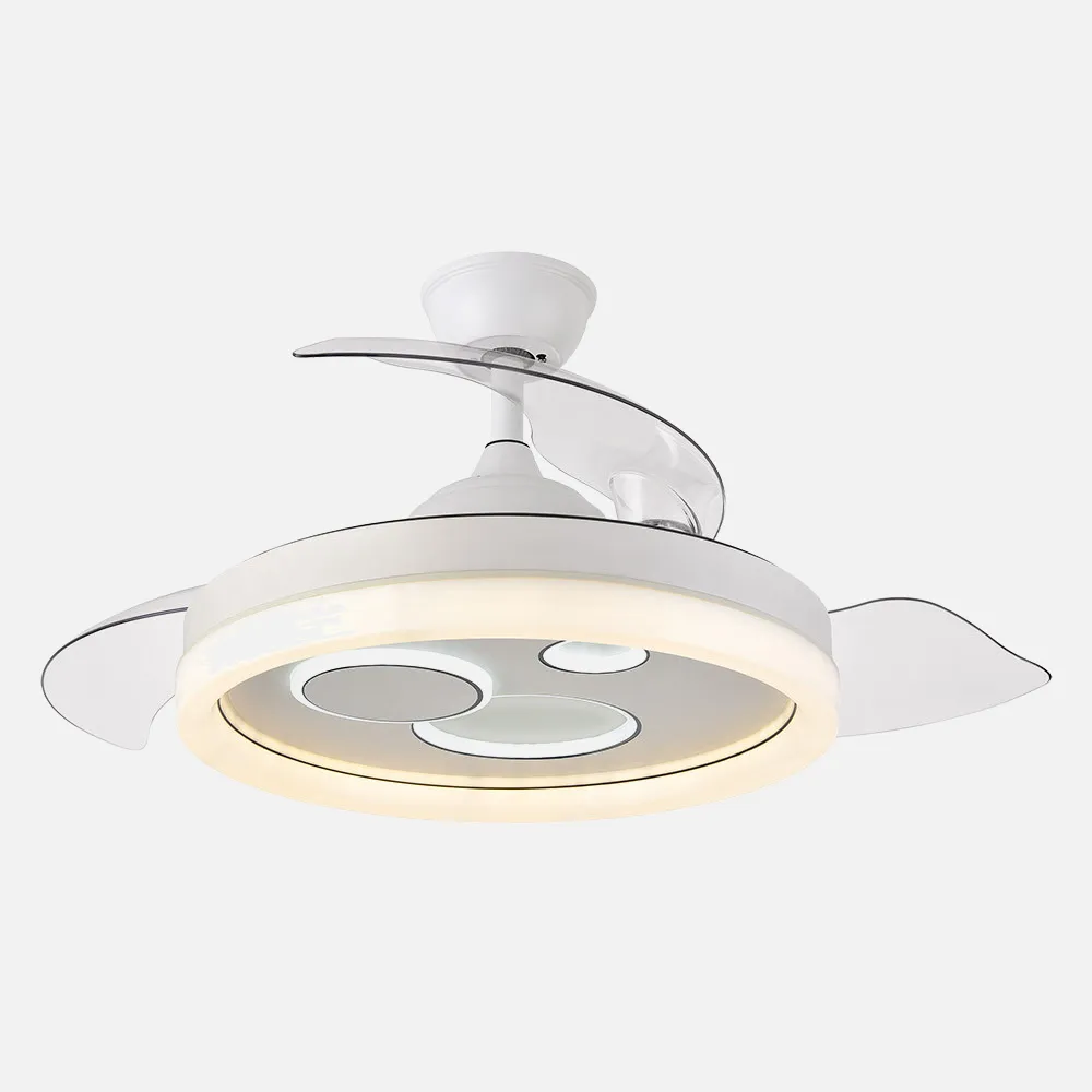Ventilador Dc Turia 72w 6120lm Blanco 3 Asp.desplegables 32/47x50/110d. 3 Colores C/remoto+temporizador+memoria