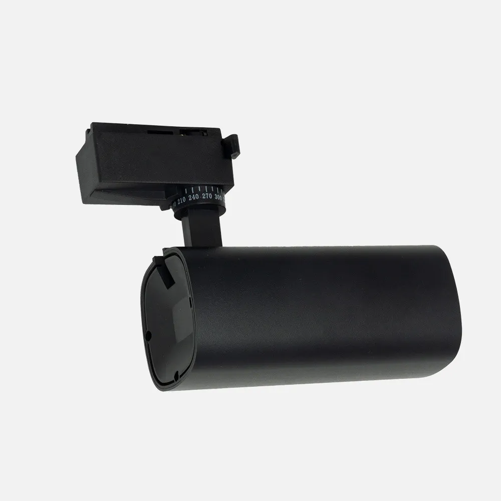 Foco Carril 30w 6000k Alfil Negro 2700lm 36º Orientable 330º Regx19x7,5 Cm