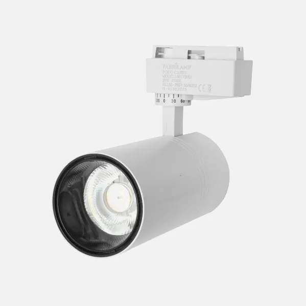 Foco Carril 30w 6000k Anzo Blanco 2700lm 36º Orientable 330º REGx22x7,5 Cm