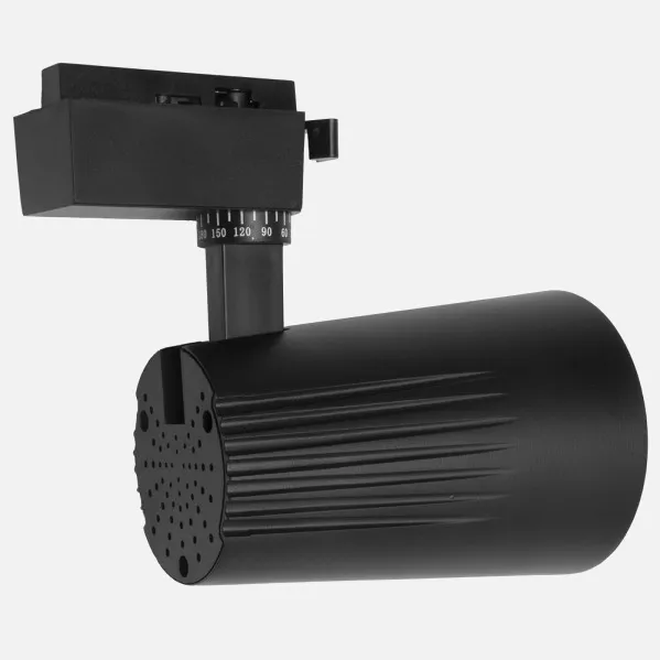 Foco Carril 40w 6000k Telma Negro 3600lm 36º Orientable 330º Regx21x10,5 Cm