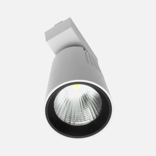 Foco Carril 30w 6000k Telma Blanco 2700lm 36º Orientable 330º Regx19x9 Cm