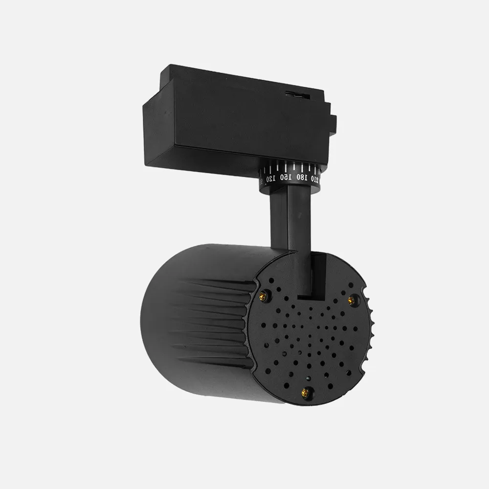 Foco Carril 20w 6000k Telma Negro 1800lm 36º Orientable 330º Regx15,5x8,2 Cm