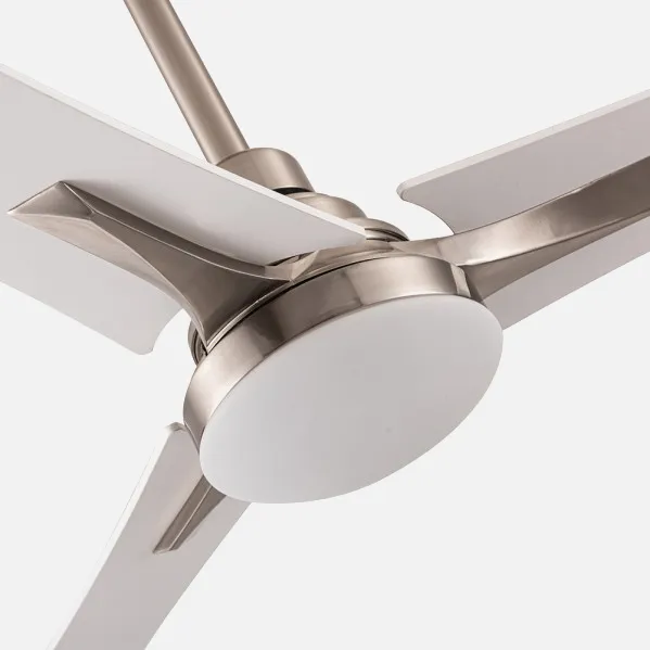 Ventilador 22w Dc Coro Niquel 3asp Blanco/haya  6Velocidades 3colores 2180lm 132d C/remoto, Memoria y Temporizador