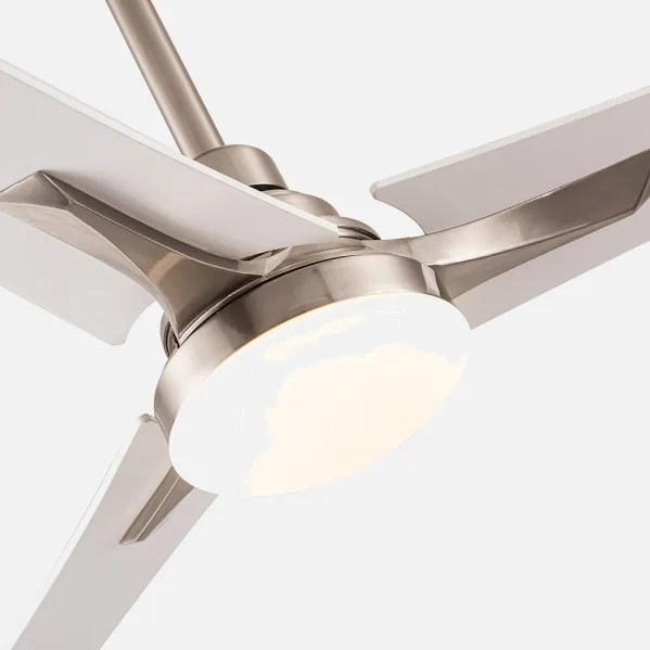Ventilador 22w Dc Coro Niquel 3asp Blanco/haya  6Velocidades 3colores 2180lm 132d C/remoto, Memoria y Temporizador