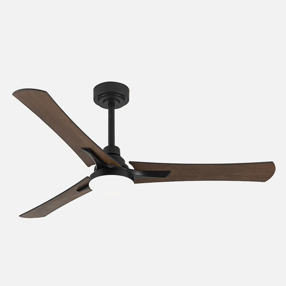 Ventilador 22w Dc Coro Negro 3 Aspas Roble/haya  6Velocidades 3Colores 2180lm 132 D C/remoto, Memoria Y Temporizador