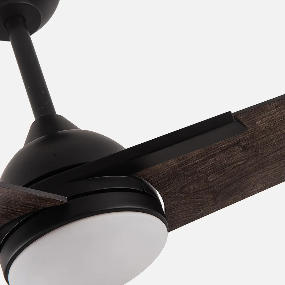 Ventilador 22w Dc Argestes Negro 3 Aspas Gris  6Velocidades 3Colores 2180lm 132D C/remoto, Memoria Y Temporizador