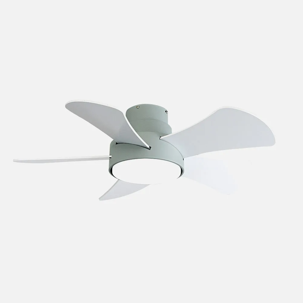 Ventilador 25w Dc Verde Gregario 5 Aspas Rev.  Blanca/haya 6 Vel. 3000-4000-6000k 82D Remoto,memoria y Temporizador