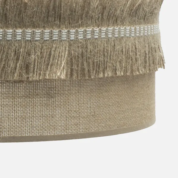 Pie Salon Kala 1xe27 Negro/saco 164x40x40 Cm Con Flecos