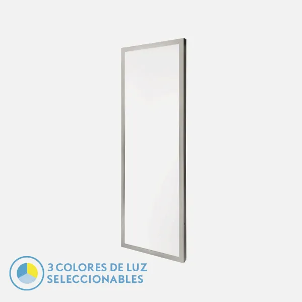 Panel Llano 72w 3000k-4000k-6500k 3,8x30x90 Cm Niquel 7200lm