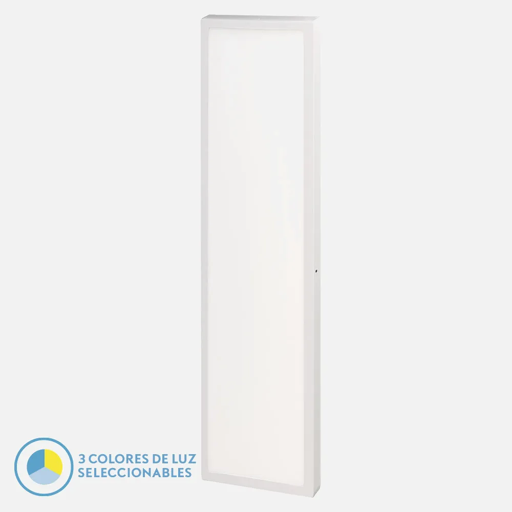 Panel Llano 72w 3000k-4000k-6500k 3,8x30x120 Cm Blanco 7200lm