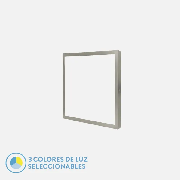 Panel Llano 36w 3000k-4000k-6500k 3,8x40x40 Cm Niquel 3600lm