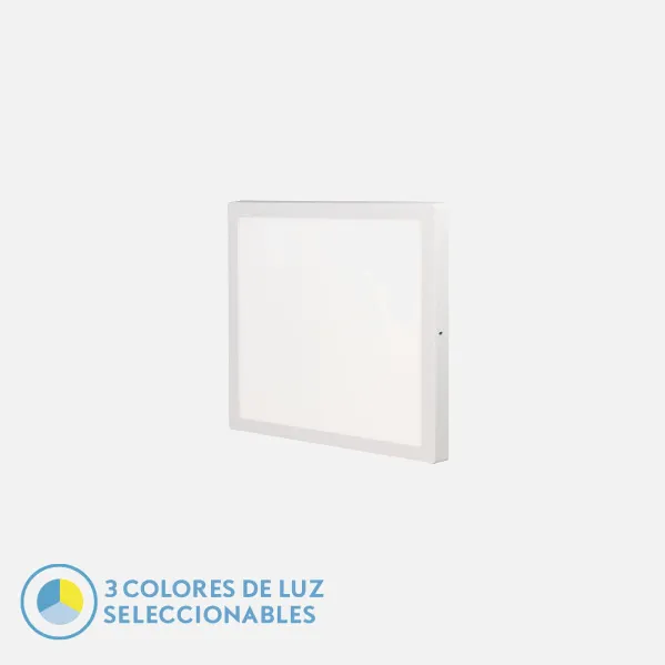 Panel Llano 36w 3000k-4000k-6500k 3,8x40x40 Cm Blanco 3600lm