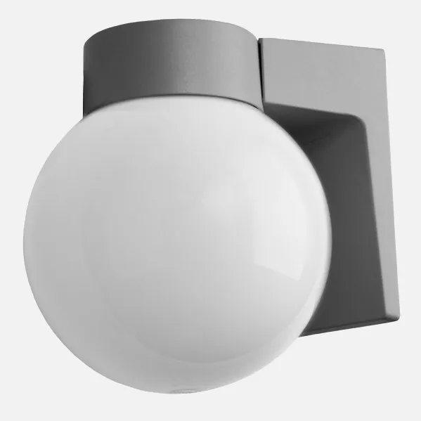 Aplique Exterior Aluminio Procyon 1xe27 Gris  18x15x18 Cm  Ip4