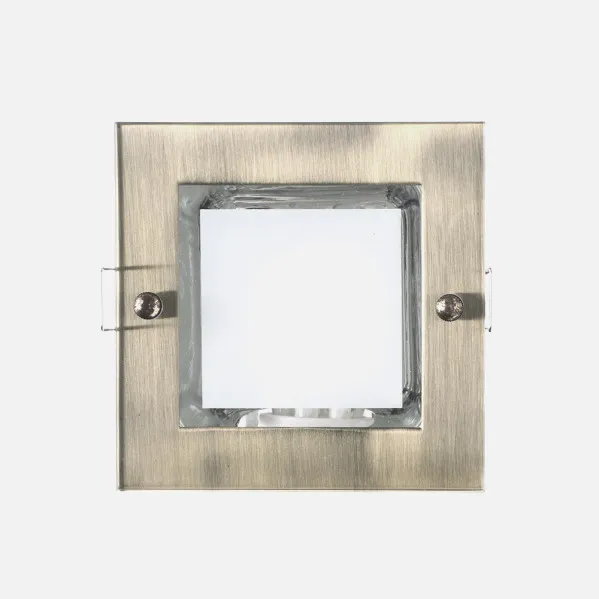 Downlight Empot. Cuad. Mini Down Cuero 1xe27 Bombilla Bajo Cons Incluida 11w 7,7x12x12cm Corte 10,8x10,8cm
