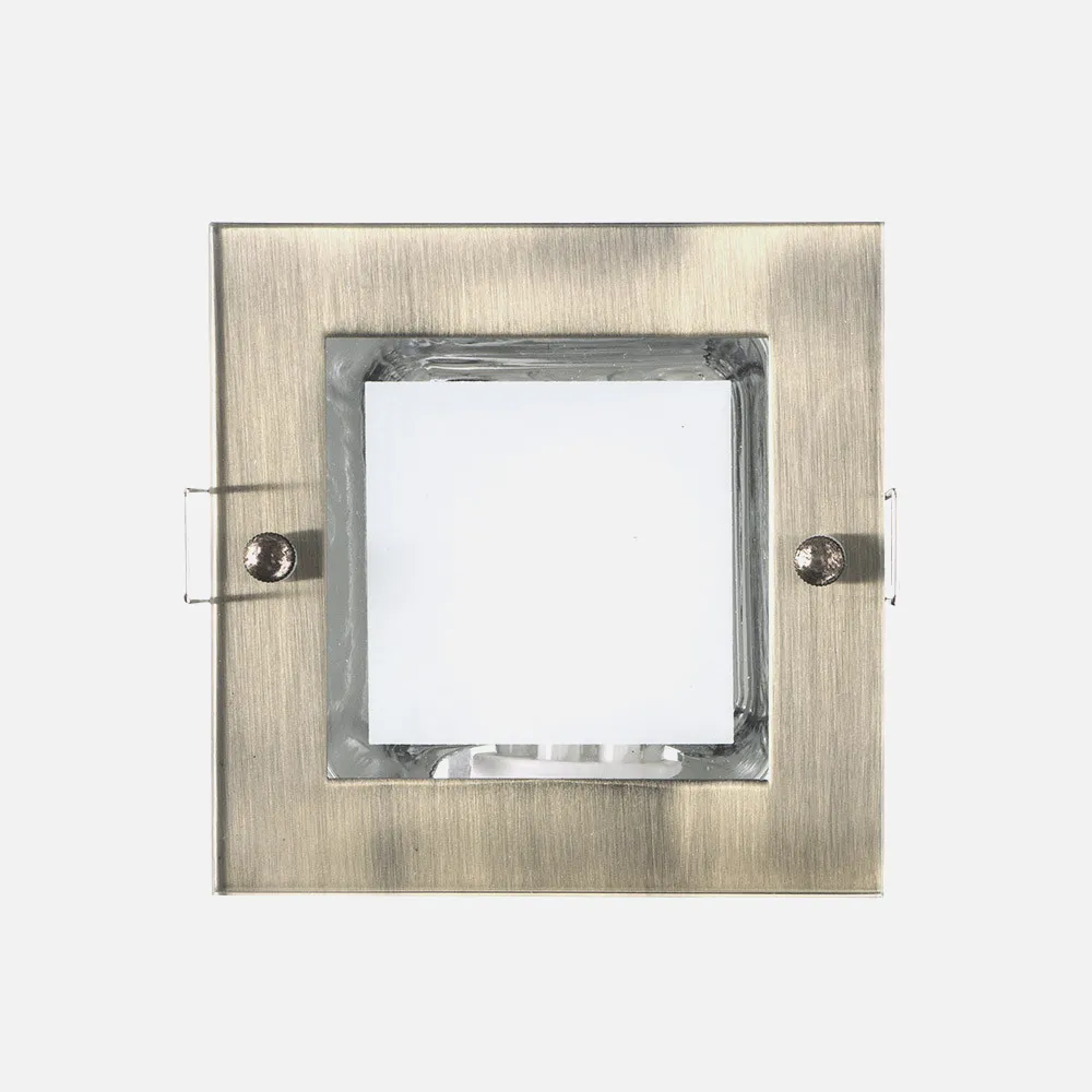 Downlight Empot. Cuad. Mini Down Cuero 1xe27 Bombilla Bajo Cons Incluida 11w 7,7x12x12cm Corte 10,8x10,8cm