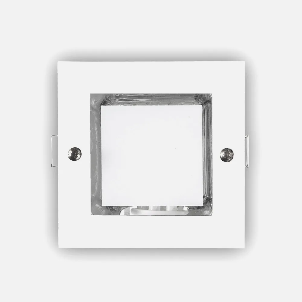 93.827-BLANCO - Downlight Empot. Cuad. Mini Down Blanco1xe27 Bombilla Bajo Cons. Incluida 11w 7,7x12x12cm Corte 10,8x10,8cm