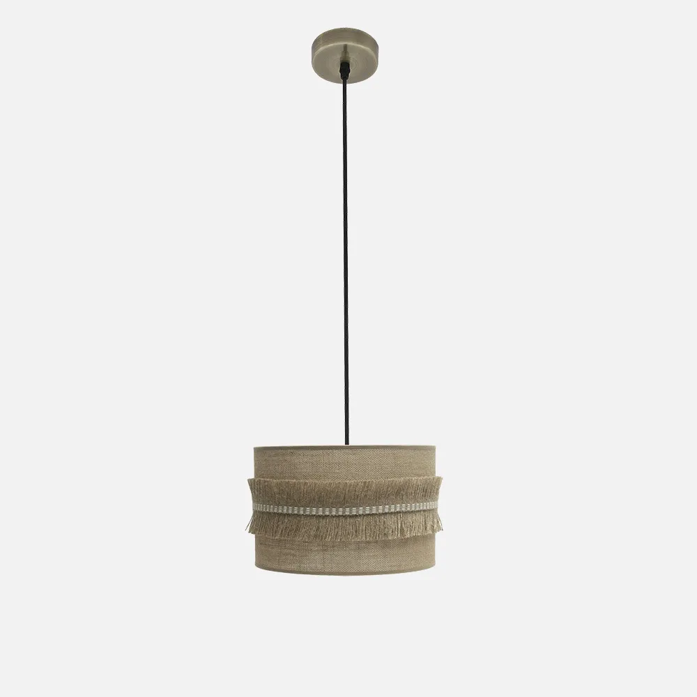186793014 - Pendant light Kala 1xe27 Leather/take Regx30x30 Cm With Fringes