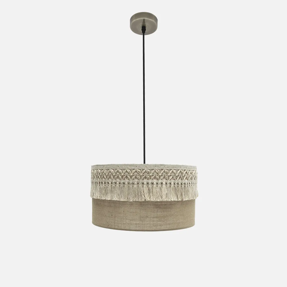 188294014 - Pendant light Ekaterina 1xe27 Leather/take Regx40x40 Cm With Pasamanería