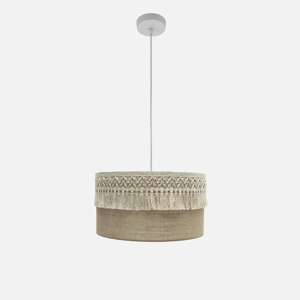 188294001 - Pendant light Ekaterina 1xe27 White/take Regx40x40 Cm With Pasamanería