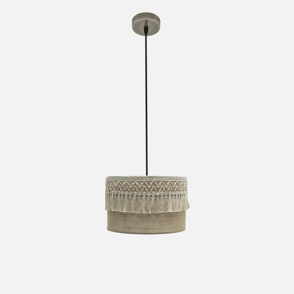 188293014 - Pendant light Ekaterina 1xe27 Leather/take Regx30x30 Cm With Pasamanería