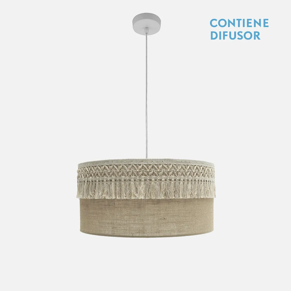 188295001 - Pendant light Ekaterina 2xe27 White/take Regx50x50 Cm With Pasamanería