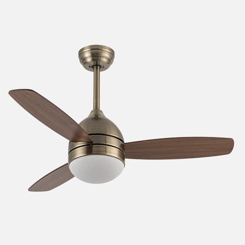 Ventilador 30w Dc Maestral Cuero 3 Aspas Roble/nogal 6 Vel. 3 Colores 106,7d C/remoto, Memoria Y Temporizador 2850lm