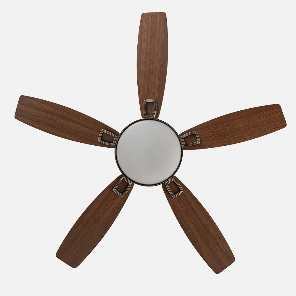 Ventilador 30w Dc Braw Cuero 5 Aspas Nogal/roble  6 Vel. 3 Colores 106,7d C/remoto, Memoria Y Temporizador 2850lm