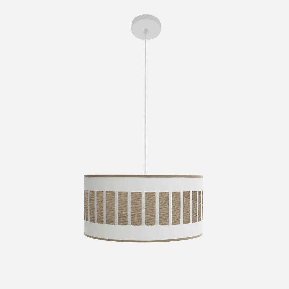 188494085 - Pendant light Ivanna 1xe27 White/white-wood Clara Regx40x40 Cm