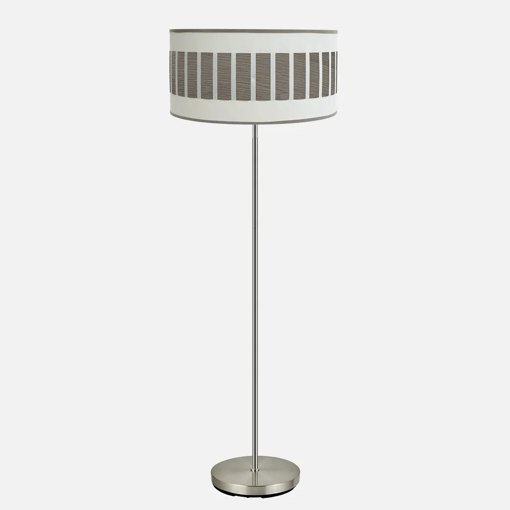 188441083 - Foot Living room Ivanna 1xe27 Nickel/white-wood Grey 163x40x40 Cm