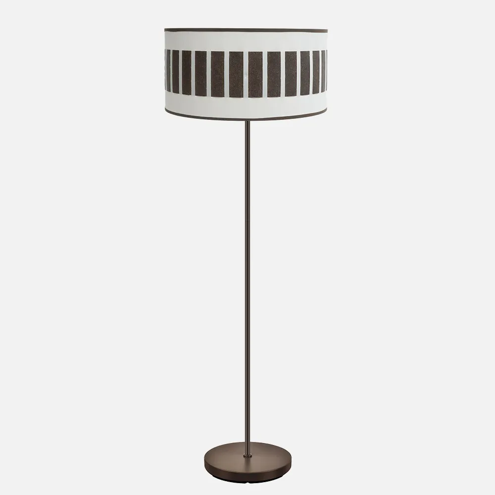 188441017 - Pie Salon Ivanna 1xe27 Marron/blanco-oxido 163x40x40 Cm