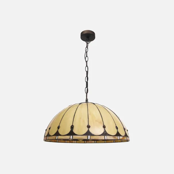 Colgante Tiffany Serie Venecia Beis 3xe27 (38x50)