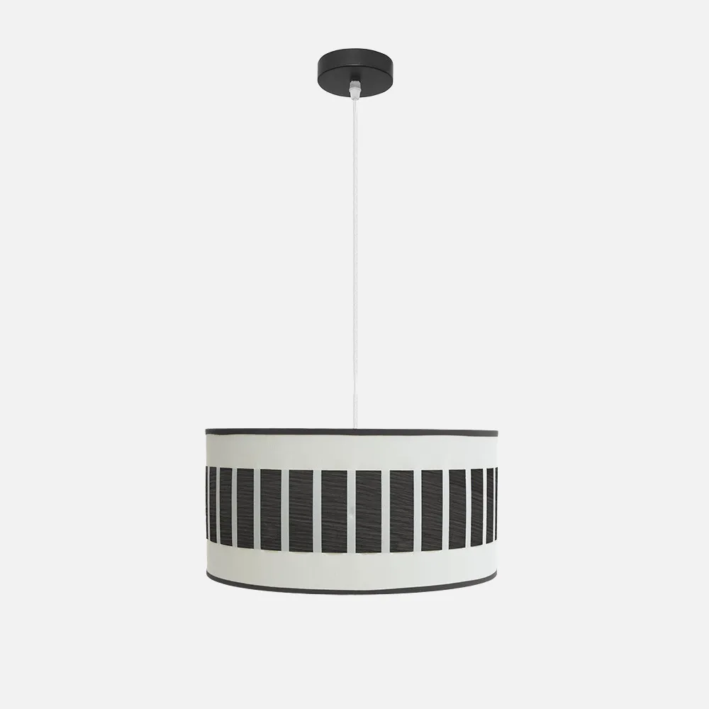 188494009 - Pendant light Ivanna 1xe27 Black/white-wood Black Regx40x40 Cm