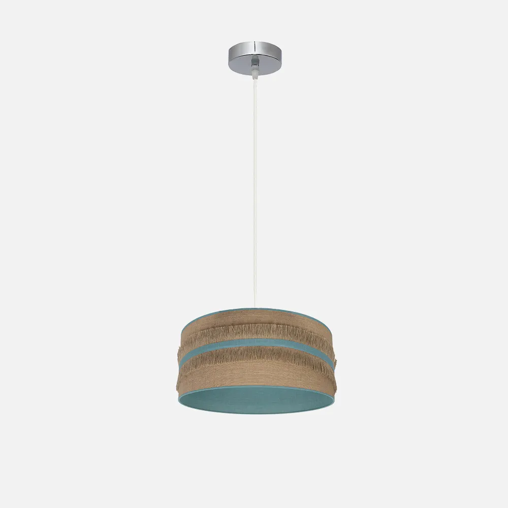 188593048 - Pendant light Natalia 1xe27 Nickel/take-turquoise Regx30x30 Cm