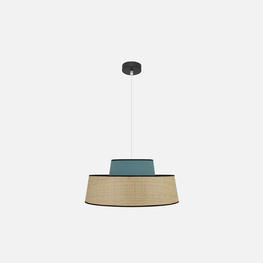 177795048 - Colgante Jia 1xe27 Natural/turquesa Regx50x50 cm