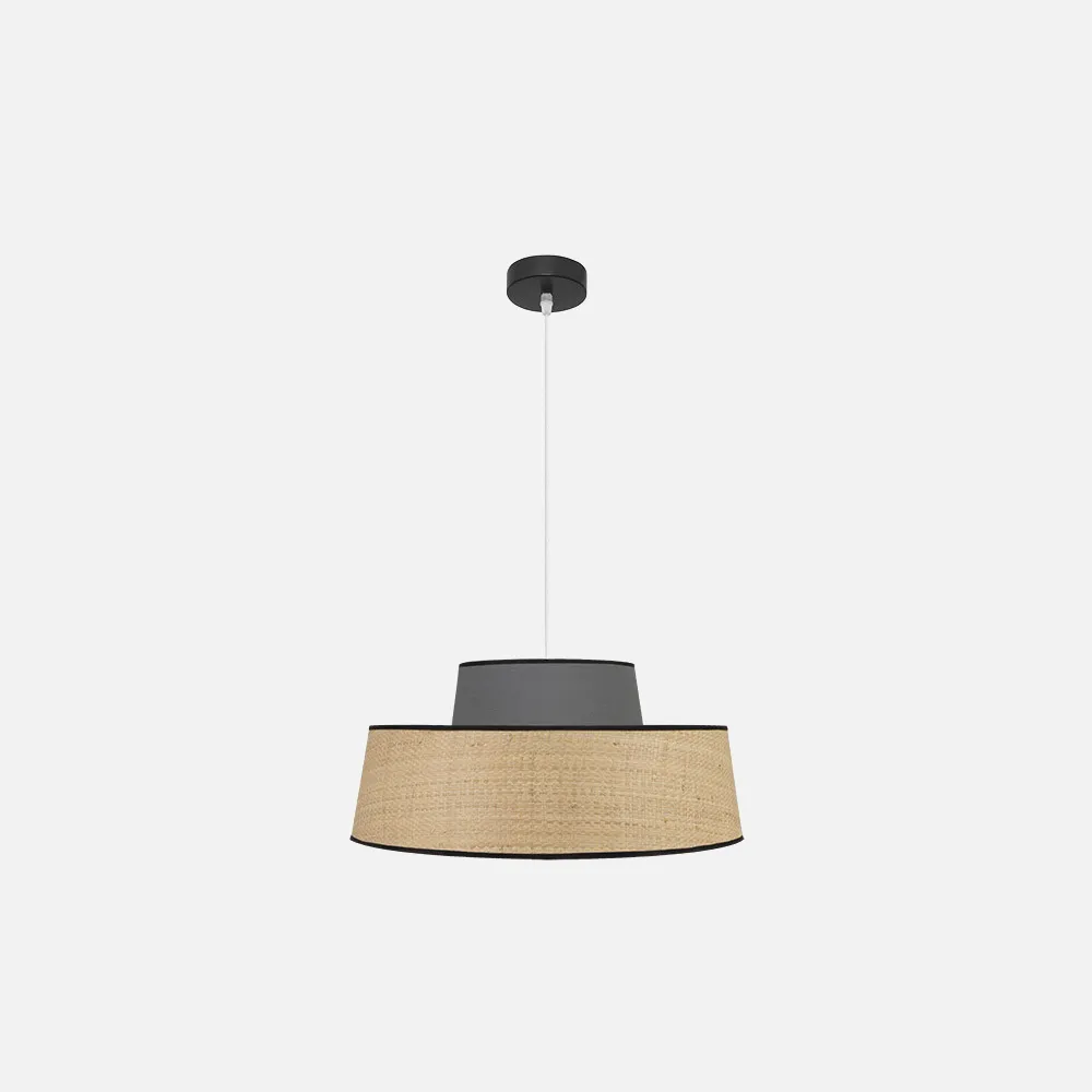 177795028 - Colgante Jia 1xe27 Natural/gris Regx50x50 cm