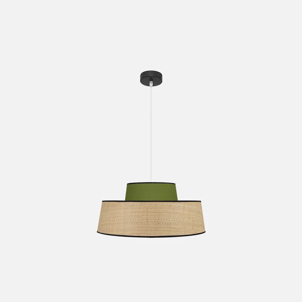177795006 - Colgante Jia 1xe27 Natural/verde Regx50x50 cm