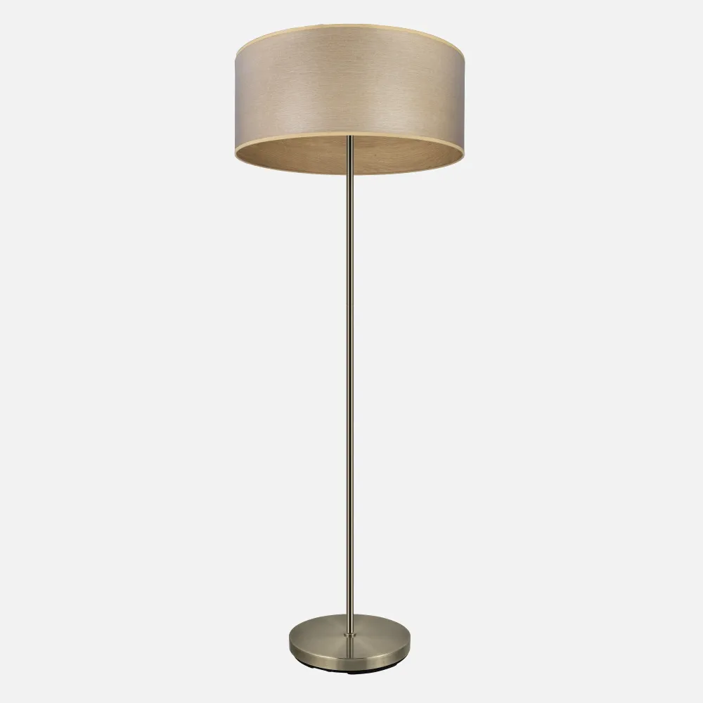 188341085 - Pie Salon Tania 1xe27 Cuero/madera Clara 162x40x40 Cm