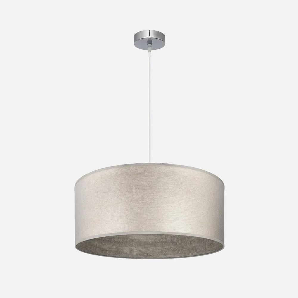 188395083 - Colgante Tania 1xe27 Niquel/madera Gris Regx50x50 Cm