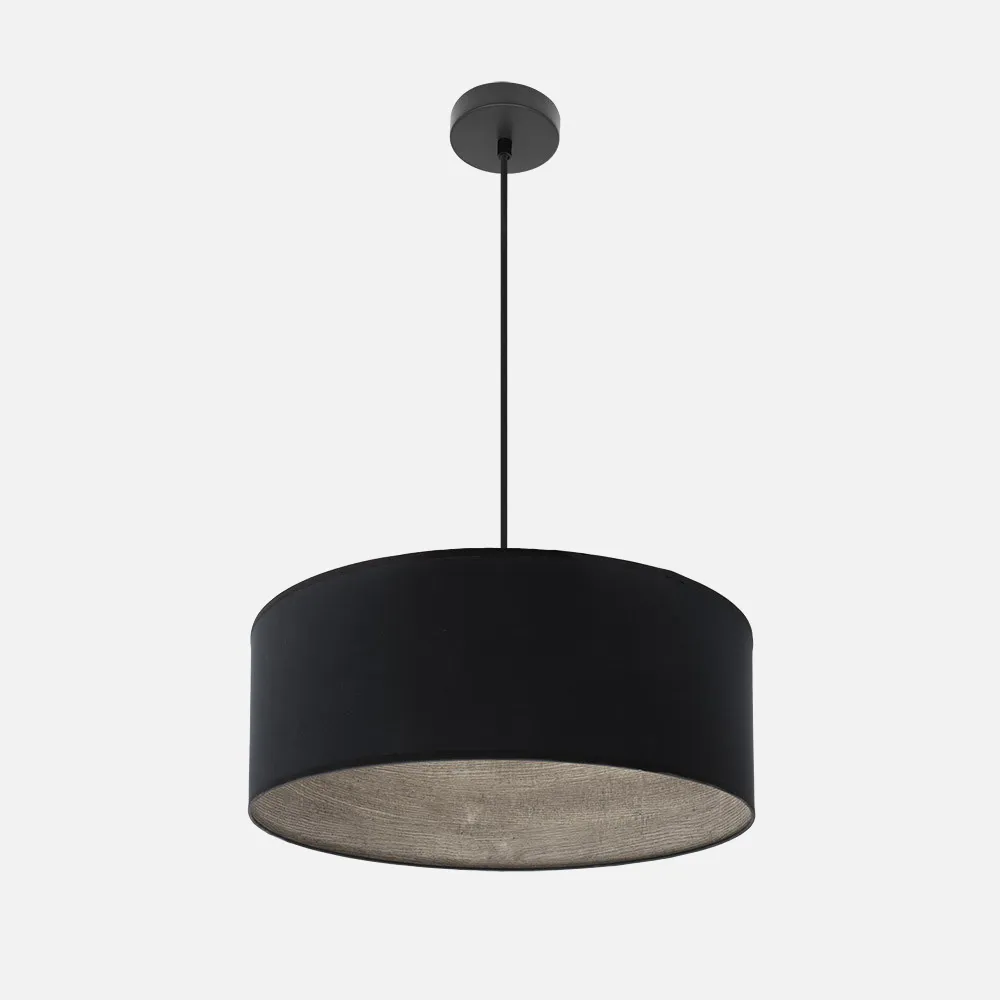 188395009 - Pendant light Tania 1xe27 Black/black-wood Grey Regx50x50 Cm