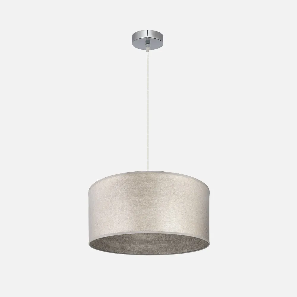 188394083 - Colgante Tania 1xe27 Niquel/madera Gris Regx40x40 Cm