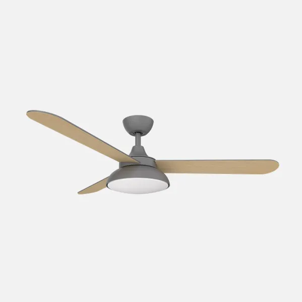 Ventilador Dc Umi 24w Gris 3Asp.rev. Gris/haya 132d 2950lm 3000-4000-6000k  2tijas  C/remoto, Memoria Y Temporizador