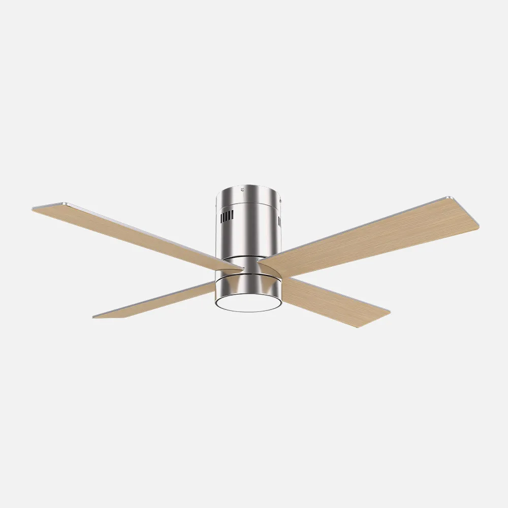 Ventilador 18w Barine Niquel 4 Aspas Haya/plata   3 Velocid. C/remoto Temporizador 122 D
